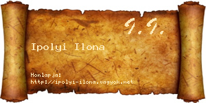 Ipolyi Ilona névjegykártya